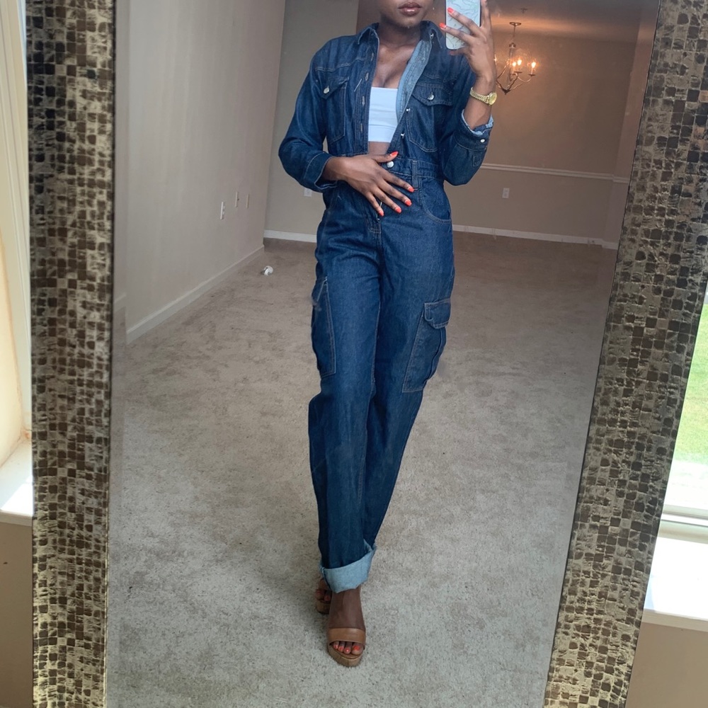 Denim Jean jumpsuit! Like new! Only worn once